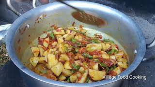 Aloo Karela Recipe by Village Food Cooking [upl. by Cindy]