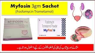 Myfosin 3gm Sachet Uses in Urdu  Fosfomycin Trometamol Powder Uses in Hindi  Fosfomycin Sachet [upl. by Anomas]