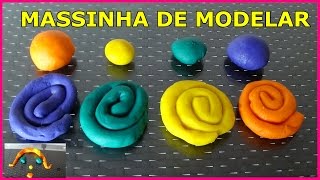 COMO FAZER MASSINHA DE MODELAR CASEIRA PLAY DOH SUPER MACIA [upl. by Bret]