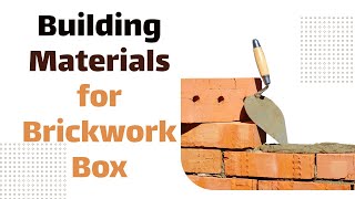 Building materials needed for brickwork foundation box [upl. by Tap]