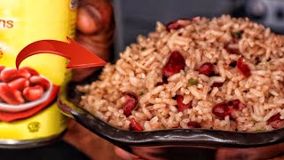 MAKE YOUR JAMAICAN RICE amp PEAS LOOK AUTHENTIC USING CANNED BEANS  RICE amp PEAS RECIPE  Hawt Chef [upl. by Htezzil]