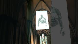 DRAMATIC ANIMATED ART IN SALISBURY CATHEDRAL shorts [upl. by Ynohtnanhoj476]