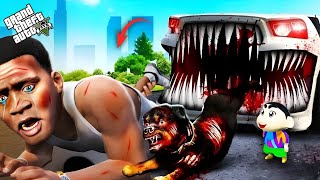 GTA 5  Franklin amp Shinchans Attacked By A Cursed Killer Car  Episode  07  Afaq Hub [upl. by Calabrese]