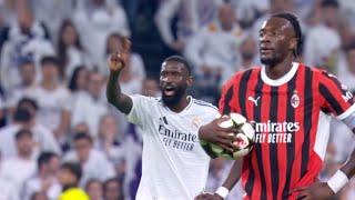 Antonio Rudiger Goal Disallowed Offside Tijjani Reijnders Goal Real Madrid vs AC Milan Highlights [upl. by Aniez]