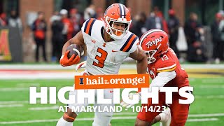 Illini Football  Highlights at Maryland 101423 [upl. by Odlonra411]