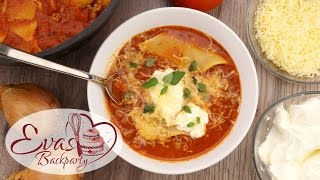 LasagneSuppe  schnelles einfaches Gericht für den Herbst  OnePotRezept  Kochen Evasbackparty [upl. by Savory262]