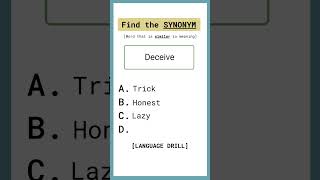 Synonym Quiz learnenglish quiz englishvocabulary shortsyoutube [upl. by Nylla701]