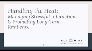 Wellness Wednesdays Part 2  Handling the Heat Techniques for Managing Stressful Interactions [upl. by Robinett257]