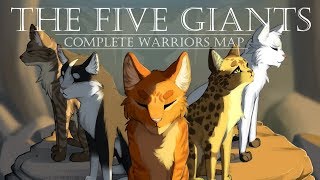 The Five Giants COMPLETE Warrior Cats MAP [upl. by Halland516]