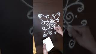 4x4 cute and simple rangoli indianart [upl. by Ttirrej]