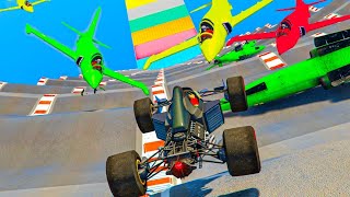 MEGA RAMPA TODOS CONTRA MI VS 999 AVIONES  GTA V ONLINE [upl. by Doowron]