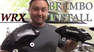 2015  2017 CHEAP SUBARU WRX CTSV BREMBO BRAKE  HOW TO INSTALL [upl. by Arabrab117]