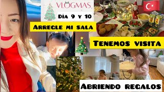 VLOGMAS 9 y 10 🎄TENEMOS VISITA 🇹🇷 ABRIMOS REGALOS 🎁 SALUDOS NAVIDEÑOS [upl. by Strepphon7]