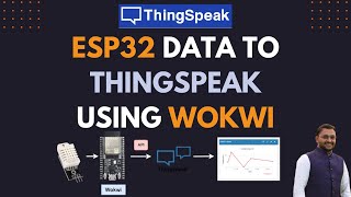 Send ESP32 data to ThingSpeak Channel using Wokwi Simulator  Esp32 IoT Project [upl. by Kathlin328]