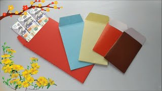 Hướng Dẫn Làm Bao Lì Xì Đơn Giản Từ Giấy A4  Making Cash Envelopes  Paper Envelopes [upl. by Dnilazor]