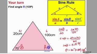 Sine and Cosine Rule 1 GCSE Higher Maths Tutorial 17 [upl. by Trudnak612]