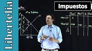 ✔ Impuestos análisis gráfico y de excedentes  Microeconomía  Libertelia [upl. by Ahseiyk]