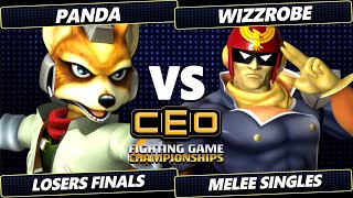 CEO 2024 LOSERS FINALS  Panda Fox Vs Wizzrobe Captain Falcon Smash Melee  SSBM [upl. by Sandon881]