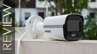 Annke NC400 NightCroma Full Color Night Vision 4MP Bullet IP Security Camera Review [upl. by Esineg]