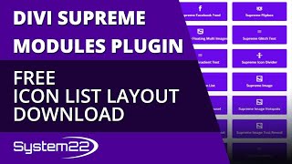 Divi Supreme Modules Free Icon List Layout Download 👍 [upl. by Enylodnewg]