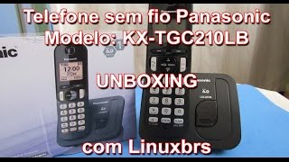 TELEFONE SEM FIO PANASONIC KXTGC210LB [upl. by Yednil66]