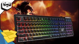 Tastatura gaming ASUS Cerberus Mech RGB unboxing si prezentare [upl. by Ayotyal]