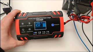 12V  24V Pulse Repair Battery Charger up to 8A Unboxing amp Test [upl. by Alejna533]