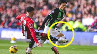 Mason Holgate red card vs Brighton vs Sheffield United after red card tackle on Kaoru Mitoma [upl. by Melleta714]