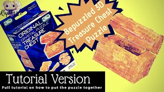 Bepuzzled 3D Crystal Puzzle Treasure Chest Tutorial Version [upl. by Niroc]