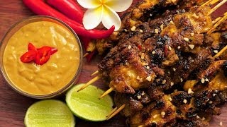 How to make Satay Beef amp Chicken Skewers with Satay Sauce [upl. by Garihc]