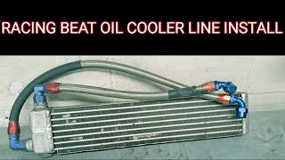 How To Install Oil Cooler Lines on FC RX7 Racing Beat Stainless Lines [upl. by Carmen]