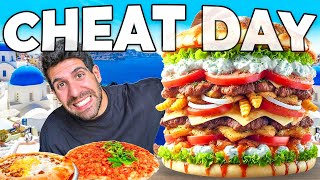 MANGIO TUTTO QUELLO CHE VOGLIO PER 24H  CHEAT DAY A SANTORINI [upl. by Ahsinel]