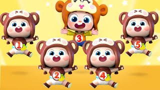 Five Little Monkeys  Take Care of Five Little Babies  Nursery Rhymes amp Kids Songs  BabyBus [upl. by Esyned]