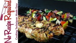 Grilled Chicken Kabobs with Vegetables  NoRecipeRequiredcom [upl. by Isa]