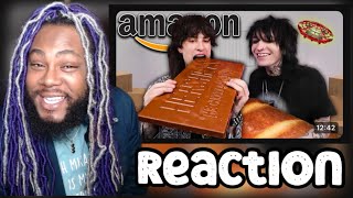 Jake Webber and Johnnie Guilbert Trying Weird Amazon Products  REACTION [upl. by Ydnolem275]