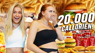 20000 CALORIEËN ETEN BINNEN 16 UUR CHALLENGE [upl. by Llemmart]