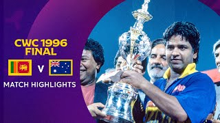 Cricket World Cup 1996 Final Sri Lanka v Australia  Match Highlights [upl. by Hollander]