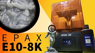 Epax E10 8K Resin 3D Printer First Impressions Review Unboxing Set Up First Prints [upl. by Humpage]