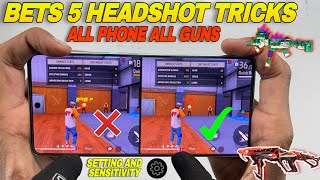 Free fire one tap headshot tips and tricks setting sensitivity HUD mobile setting with handcam [upl. by Aiciled131]