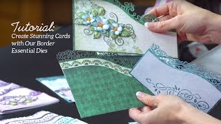 Quick Tips and Techniques with Border Essential Dies to Create Stunning Cards [upl. by Rugg]