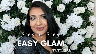 Easy Glam Tutorial  Step by Step  Vithya Hair and Makeup Artist [upl. by Kristie]