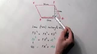 Théorème de pythagore et aire dun parallélogramme [upl. by Fidelity]