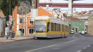 Modern Trams in Lisbon Portugal [upl. by Thun]