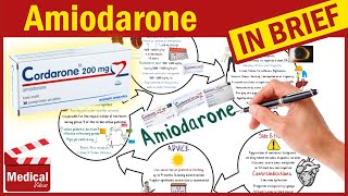 Amiodarone Cordarone What is Amiodarone Used For Uses Dose Side Effects Mechanism of Action [upl. by Adeehsar]