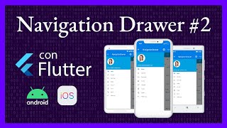 NAVIGATION DRAWER ✔️ con FLUTTER 📱2  PASO a PASO  TUTORIAL Flutter en ESPAÑOL [upl. by Litha]