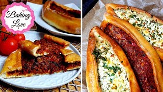 Die besten Pide mit Hackfleisch oder SchafskäseFüllung I Ramadan I Türkische Pide [upl. by Naniac]