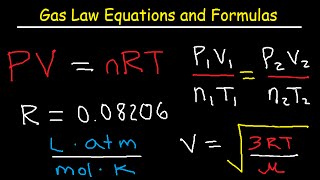 Gas Laws  Equations and Formulas [upl. by Alyaj]