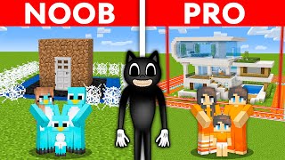 NOOB vs PRO CARTOON CAT Safest Security House Build Challenge to Protect My Family [upl. by Ffej707]