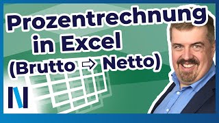 ExcelGrundlagen 18 Prozentrechnen – vom Brutto zum Nettowert Wir zeigen’s Dir [upl. by Foy]