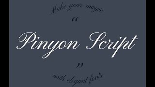 How to Download and Install Pinyon Script Font Free Download trending adobefonts [upl. by Nyltyak]